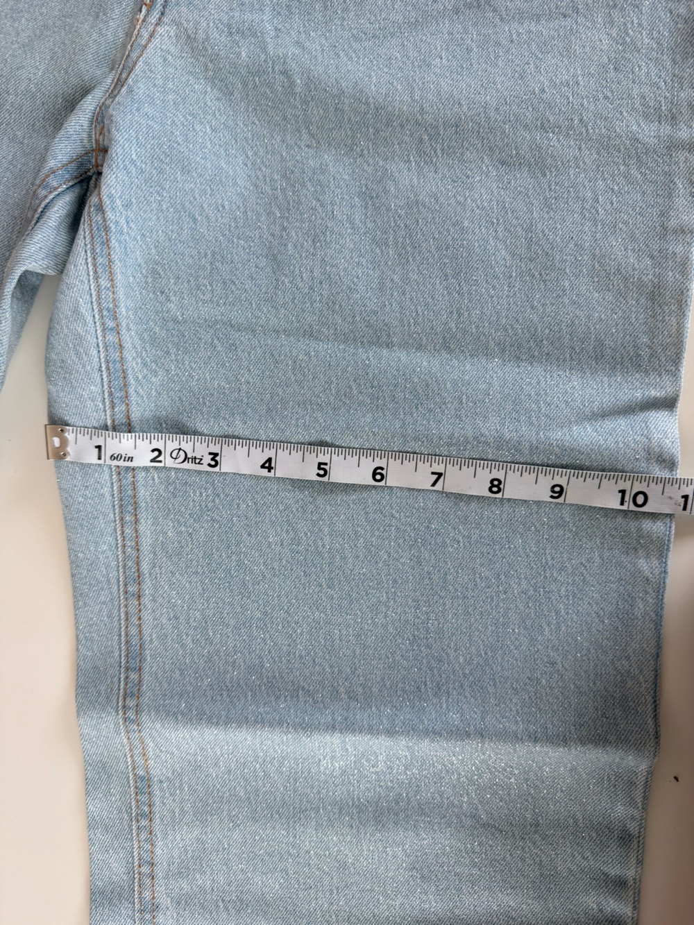 wild fable Light Blue Straight Leg Jeans for womens size 4 with shimmer - Picture 10 of 14